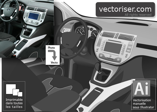 vectorisation d'un tableau de bord dans illustrator